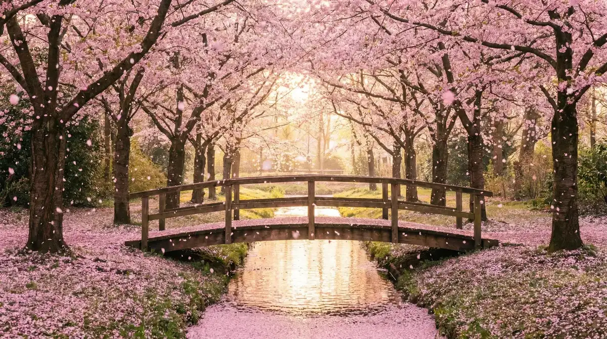 樱花桥畔 - 二宫亚季 唯美风景